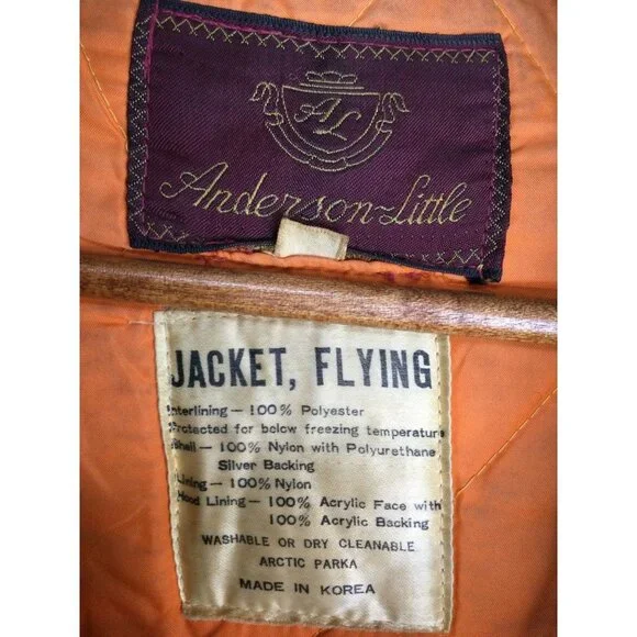 Vintage Anderson Little Arctic Parka Winter Snow Flying Jacket Hooded Pockets Me